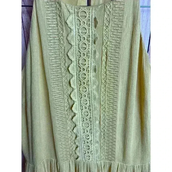 LuLus Golden Yellow Embroidered Maxi Dress Size M - Picture 2 of 9